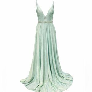 Mint Green Sparkle Evening Gown – Size 4
